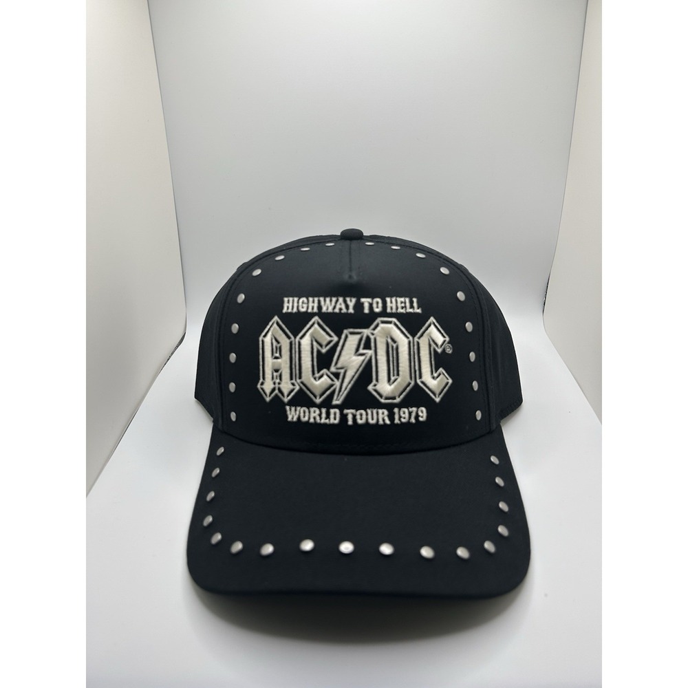 Urban Outfitters AC/DC World Tour Studded Baseball Hat Black Highway to Hell